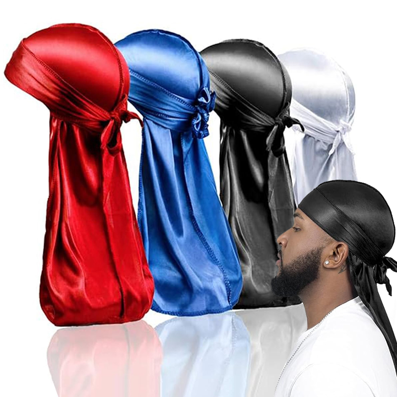 Bandana Doo Rag - 1-4 pezzi nuova seta Durag Bandana