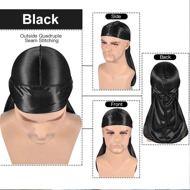 1-4 pezzi nuova seta Durag Ban - Bandana Doo Rag recensione e prezzo
