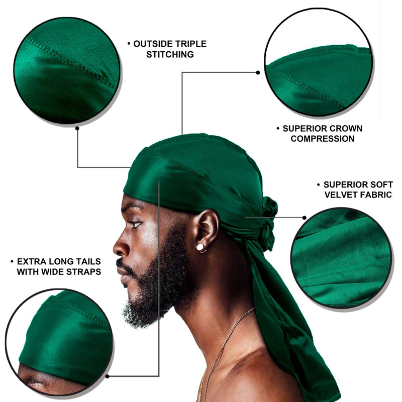 1-4 pezzi nuova seta Durag Ban - Bandana Doo Rag recensione e prezzo