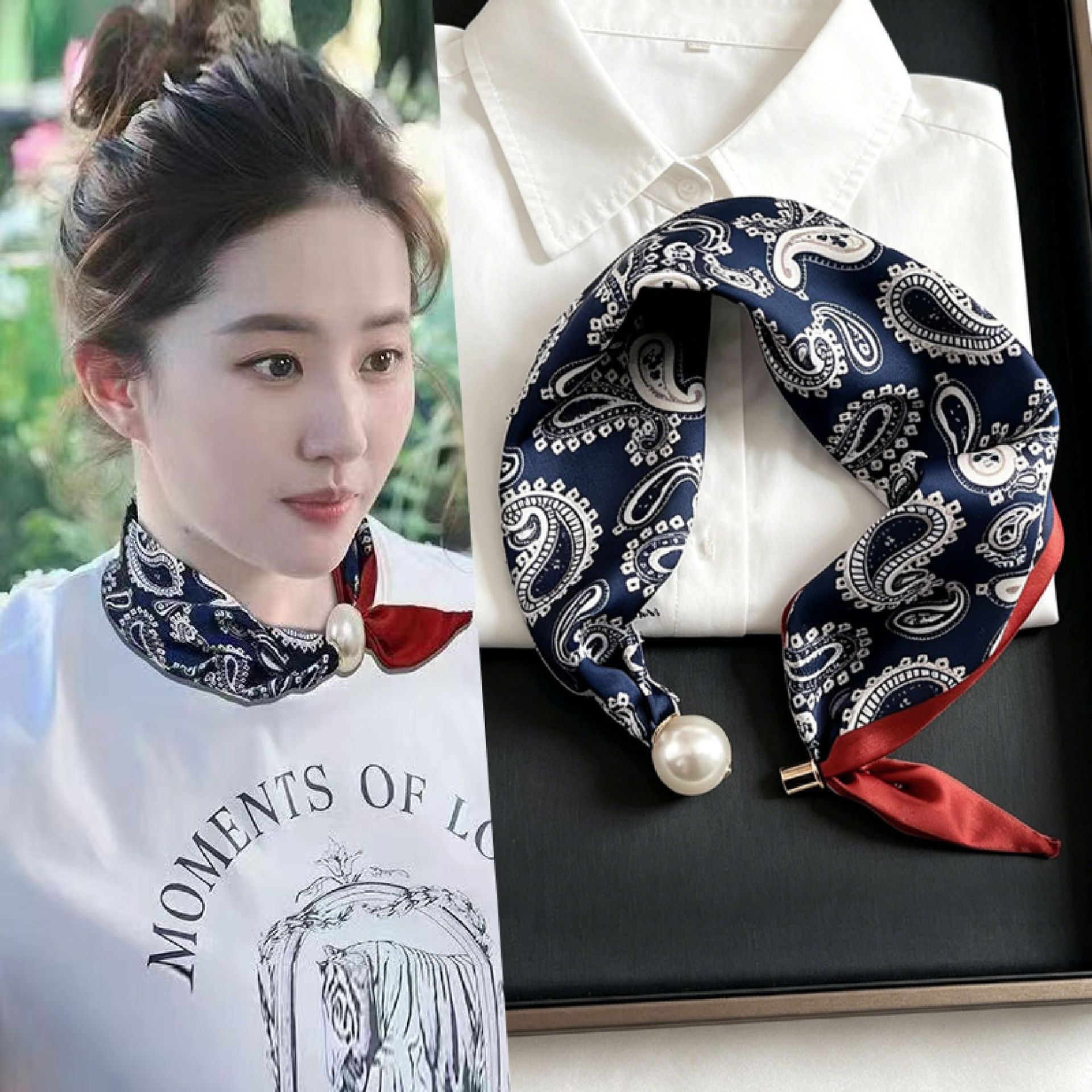 Nuova Sciarpa con Stampa Paisl - Ascot Neck Scarf recensione e prezzo
