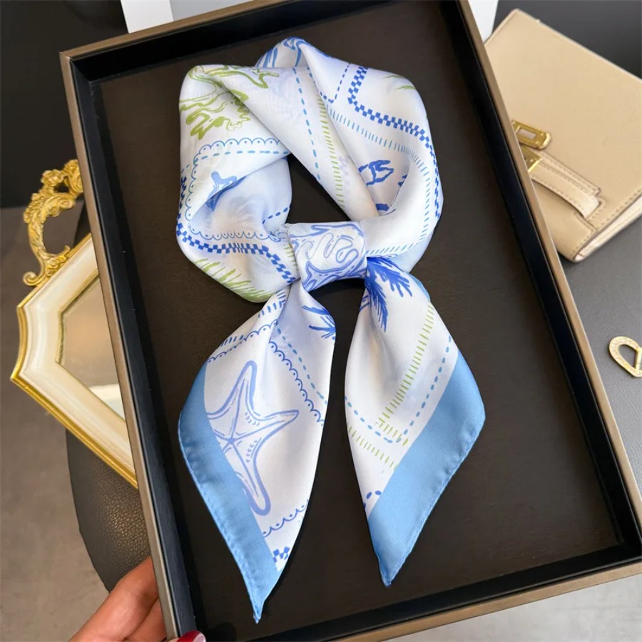 Foulard Quadrato in Seta Blu S - Bandana Cotton recensione e prezzo